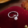 子佩集【叶柔】S925银珍珠戒指【JL071203】珍珠叶子锆石2509 商品缩略图5