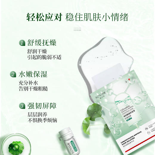 【4片面膜体验装】KOSSME蔻诗弥经典面膜4片(水润/水光/白金/积雪草) 商品图1