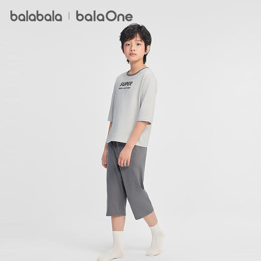 巴拉巴拉儿童睡衣套装夏季薄款空调服男女童家居服小童中大童纯棉 商品图2