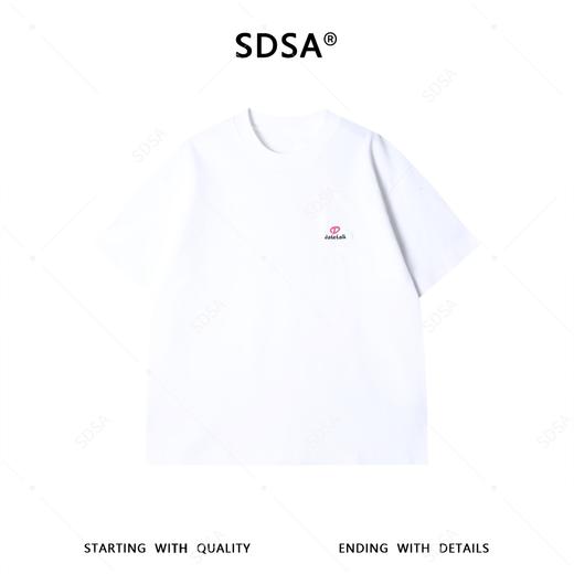 SDSA男装2026新款高贵轻奢韩版简约刺绣字母圆领短袖T恤百搭宽松 商品图1