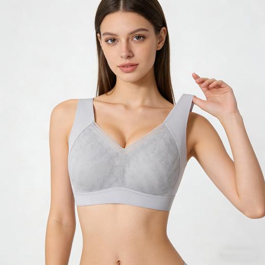 【聚拢无钢圈】舒雅无痕内衣文胸无钢圈软承托胸罩蕾丝边聚拢女士背心20/20733B 商品图0