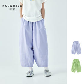 棵初26年夏季新款亲子中大女童水洗棉亲肤休闲裤轻盈宽松气球裤子