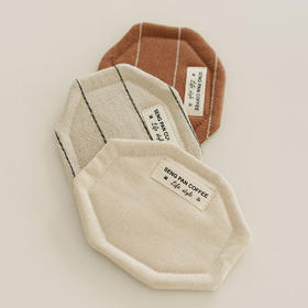 诚品咖啡定制周边棉麻简约杯垫 3色可选