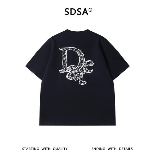 39015SDSA男装2026新款高贵轻奢撞色印花字母圆领短袖T恤百搭宽松上衣 商品图5