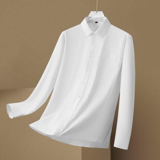 【DM】大依优型大码男装夏季纯色衬衫长袖商务休闲长袖上衣加肥350斤 商品图1