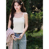 鹿向南「微风轻拂」米白色吊带内搭背心女夏新款小众短款法式上衣 商品缩略图1