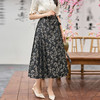 米思阳新款时尚碎花显瘦复古半身裙女5T24AI1202 商品缩略图0