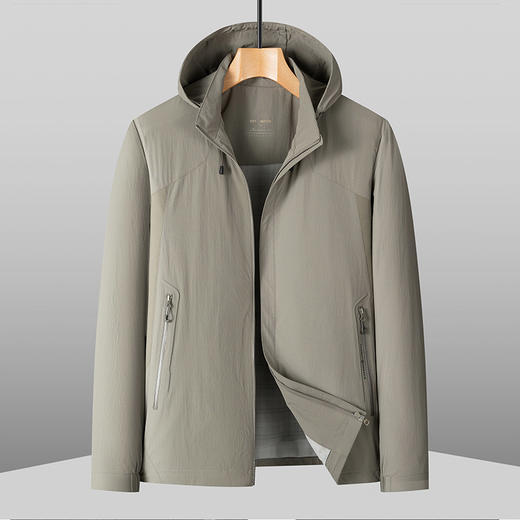 【DKP】大依优型大码男装春季夹克外套休闲运动百搭外套上衣可脱卸帽 商品图1