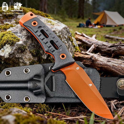 汉道洛克DC53蓝色魅影家用厨房户外露营手把肉锋利小刀生存刀 商品图1