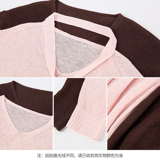 【商场同款】CNK6346 “ 飘带V领毛衫 ”天然亚麻材质 干爽舒适 宽松版型舒适自在 商品图6