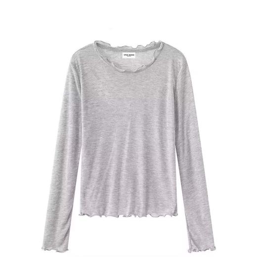 GZ买手优选甜美罩衫薄款半透明叠穿长袖木耳边打底衫170795248（预售3-5天发货） 商品图2