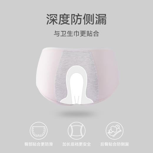 MILOFIS米乐鱼·女生经期安心棉卫生内裤 商品图2