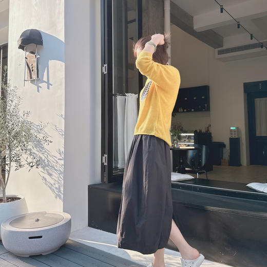 火桐hooton Bubble 60高支精梳长绒棉松紧腰花苞半身裙 商品图1