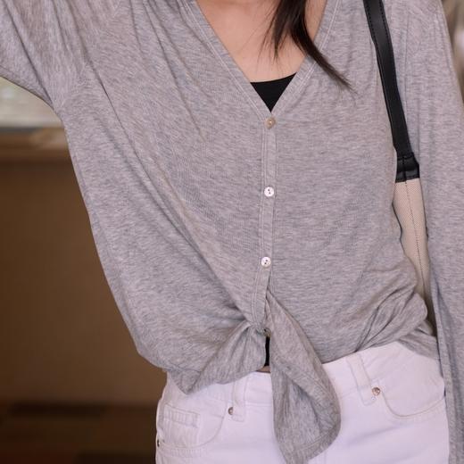 下单7-10天发货！SPLELED 蚕丝羊毛零感开衫 9786 美利奴羊毛+兰精天丝+桑蚕丝 原始质感 清爽透气有垂感 商品图3