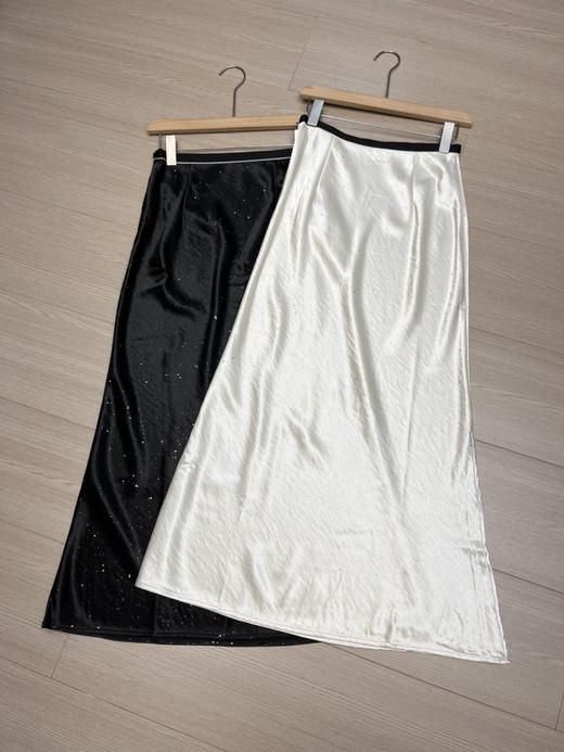 原单新款细闪满天星⭐醋酸缎侧开叉女神半神 商品图3