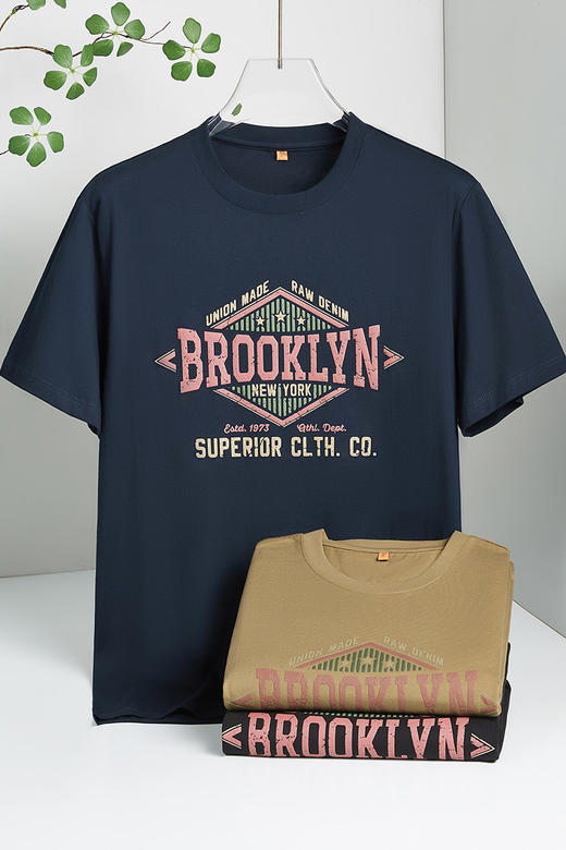 【DWP】大依优型大码男装夏季印花短袖T恤圆领休闲纯棉质百搭短袖上衣 商品图5