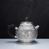 子佩集【花开福盈】S999银摆件【ZJ036】茶具牡丹花嵌金小茶壶2509 商品缩略图5