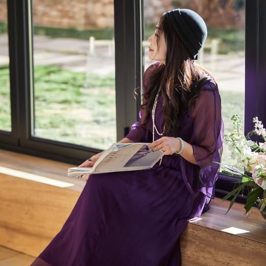 【林栖设计小店】花间缱绻|优雅绣花多色修身显瘦2026夏新款真丝连衣裙1962200 商品图3