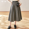 芳外新款简约通勤半身裙显瘦西装高腰A字裙女8T23CI1028 商品缩略图0