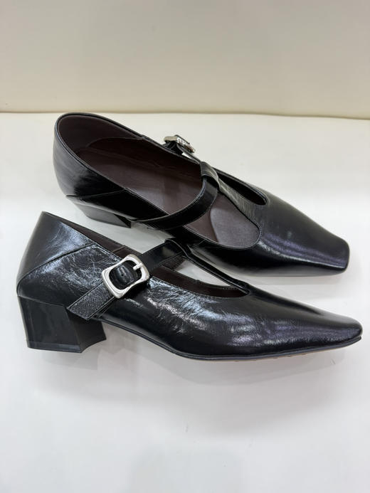 胎牛皮中跟鞋 商品图1