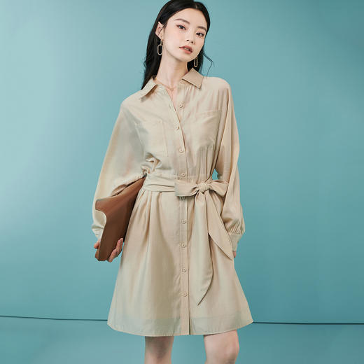 芳外新款法式设计感蝴蝶机系带连衣裙时尚收腰气质裙子女1402 商品图3