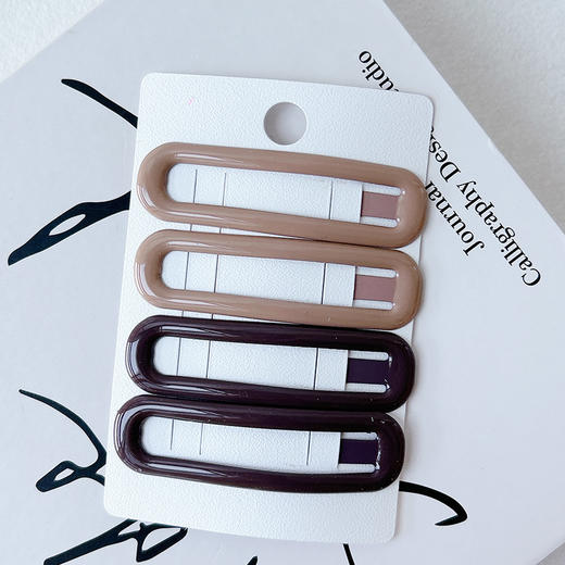 简约基础滴油组合夹组合发夹（4个）-纪念日百货门店同款166343610 商品图1