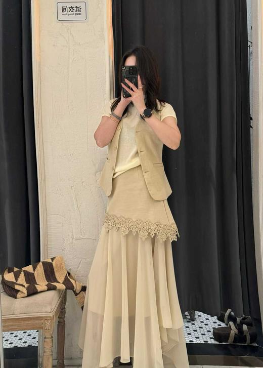 【门店同款】ENJOY春季“序光之旅”浅杏薄纱层叠套装 169605136 商品图1