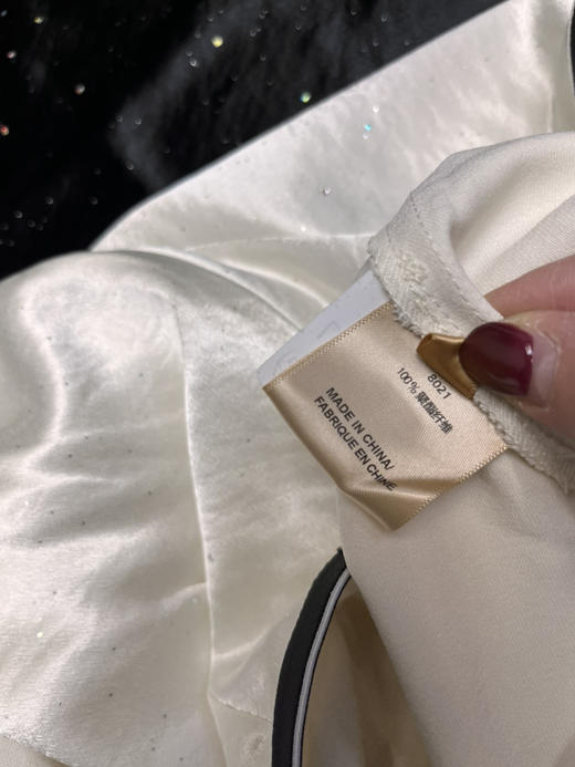 原单新款细闪满天星⭐醋酸缎侧开叉女神半神 商品图6