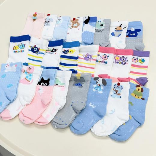 【10A抑菌4双装】英氏男女童春夏款薄款透气网眼棉质中筒袜 商品图0