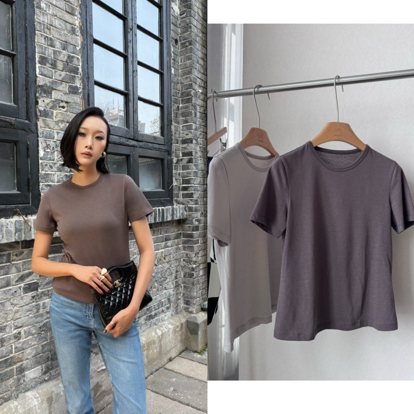 【棉麻之美】噢蜜ooomeooo正肩小圆领防晒T