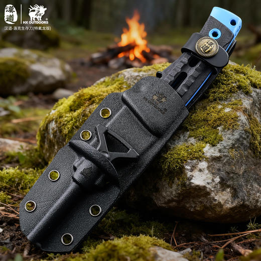 汉道洛克DC53蓝色魅影家用厨房户外露营手把肉锋利小刀生存刀 商品图4