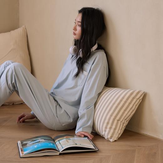 老米优品🎈《 高感棉拼色家居服套装》清新柔和配色，松弛惬意~  高含棉量 裸感亲肤 舒适透气 商品图0