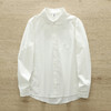 原单货！2026精梳棉纯棉衬衫！女春秋新款圆领长袖百搭文艺打底衬衣！ 商品缩略图2