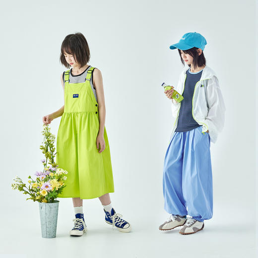 棵初26年夏新款亲子中大女童经典撞色条纹背心棉感微宽松无袖上衣 商品图4