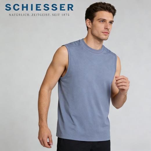 【棉/索罗那平纹系列】SCHIESSER德国舒雅男士圓領棉/索罗那平纹宽肩背心39/26940V 商品图0