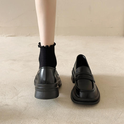 【奢姿甄选】MZT复古英伦风粗跟乐福鞋  柔软舒适 简约时尚百搭  巨软一脚蹬~ MWX 商品图9