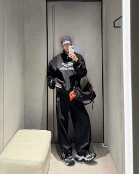 原单，BALENCIAGA 巴黎世家 曼联刺绣梭织休闲运动长裤