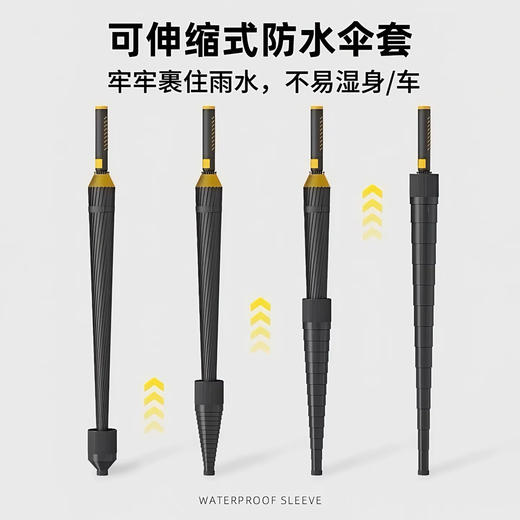 齐小匠自带防水套雨伞   加大号自带防水套晴雨伞 不湿地板和汽车！加大加厚抗风 暴雨专用 商品图1