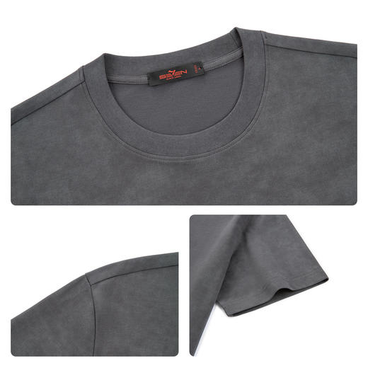 【蜡染T恤】柒牌男装2026夏季圆领新疆棉霜降印花亲肤青年短袖T恤 130T72210 商品图3