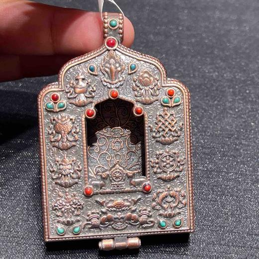 500元/只红黄铜嘎乌盒 商品图1