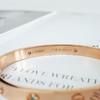 【天然正品】AU750玫瑰金经典时尚高定定制款四钻LOVE手镯17号（皆取最大值）030326NJS28 商品缩略图5