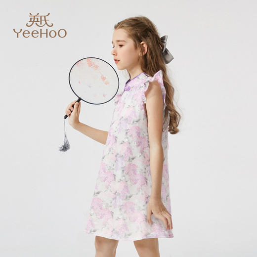 【英氏】【110-165】女童夏季古风中式连衣裙 商品图6