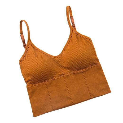 【福利❗️19.9/件🔥卡卡u型美背内衣】日常出行百搭“时尚单品”无钢圈零束缚，轻盈柔软舒适，网红爆款背心女，夏内搭打底带胸垫小吊带外穿上衣L 商品图4