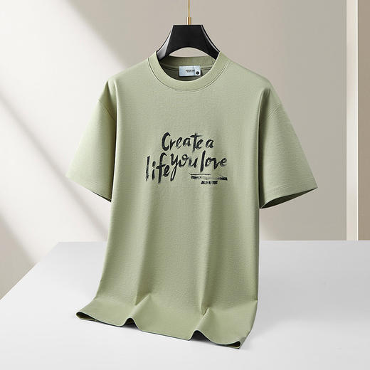 【DKP】【新疆棉】大依优型大码男装夏季圆领短袖透气休闲百搭短袖T恤 商品图3