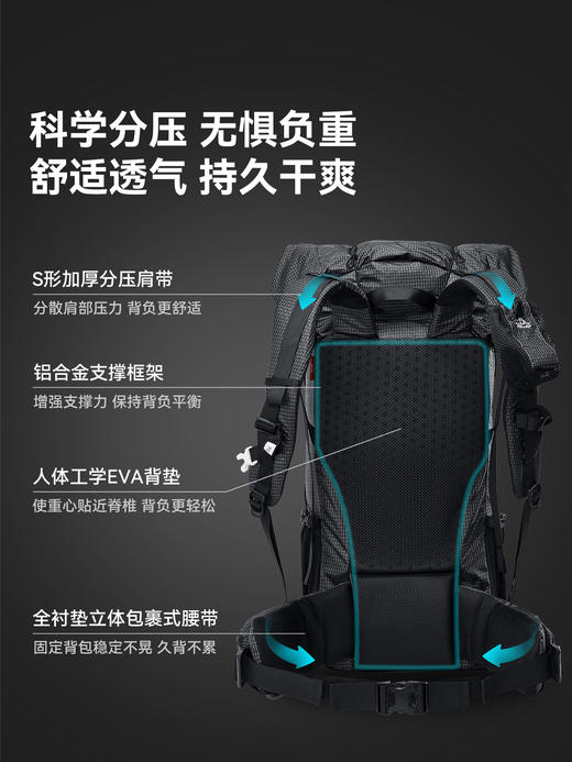 【特价清仓！】伯希和户外登山包旅行轻量化大容量专业徒步双肩背包TBZG 商品图3