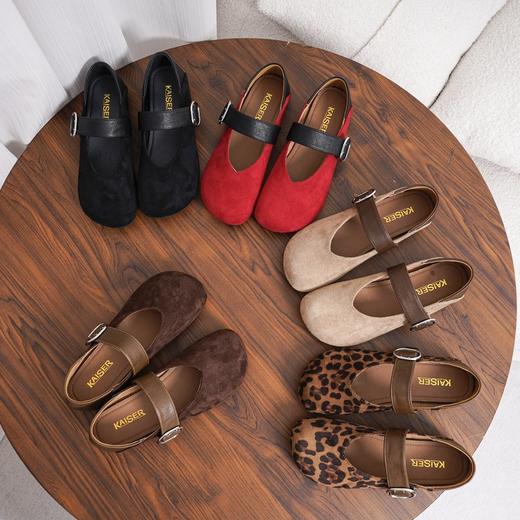 意大利凯撒KAISER 复古圆头玛丽珍绒面一字带单鞋 5色可选 商品图14