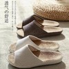 吸汗透气～日式亚麻盆底拖鞋软家用棉麻女四季家居室内透气春秋高跟露趾轻便防滑拖鞋 商品缩略图0