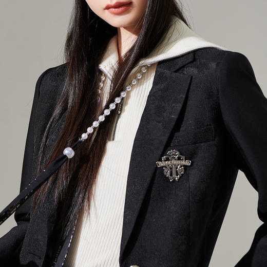 剩S 芳外新款英伦风气质西装外套轻奢一粒扣通勤外套女8T23CX1138 商品图4