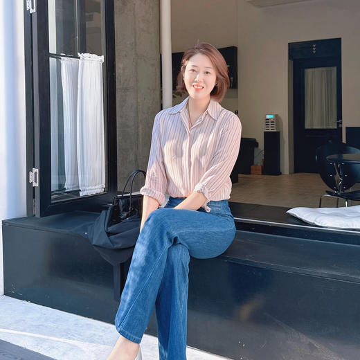 （稀缺尾货）火桐hooton M家2026新品条纹真丝衬衫 商品图0