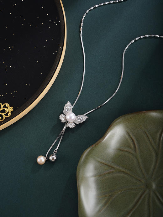 子佩集【蝶梦成真】银S925珍珠惜王妃套链项链【L9886】大蝴蝶流苏2602 商品图3